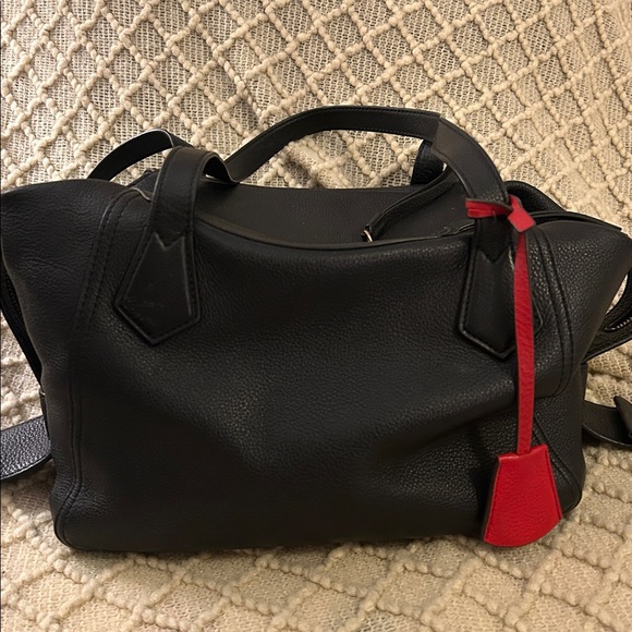 Tory Burch Perry Black Bag with Red Accent - Picture 14 of 16